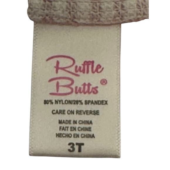 Ruffle Butts Long Sleeve Floral & Stripe Swim Shirt Toddler Girl's Size 3T - Picture 7 of 7